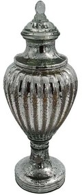 Βάζο 945-124-017 16x40cm Silver Glass