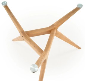 ASHMORE table, color: top - transparent, legs - natural DIOMMI V-CH-ASHMORE-ST