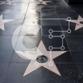 Intra Συλλεκτικό Ξύλινο Παζλ Plywood 4mm - Hollywood Walk of Fame με αστέρια σε σχήμα αστεριού Σε Ξύλινο Κουτί - Διαστάσεις Puzzle: 10x10 cm – 25 κομμάτια