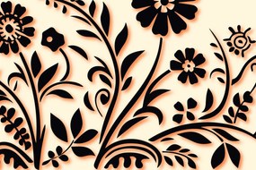 Σετ των 3 Intra απο ξύλο plywood 3mm-4mm πάχος - Πακέτο Cricut Wildflower Element Δίασταση 4x4 cm INTRAFABR-85349167