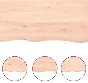 Πάγκος Μπάνιου 60x30x(2-6) εκ. από Ακατέργαστο Μασίφ Ξύλο - Καφέ