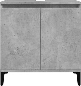 vidaXL Ντουλάπι Νιπτήρα Γκρι Σκυρ. 58x33x60 εκ. Επεξεργασμένο Ξύλο