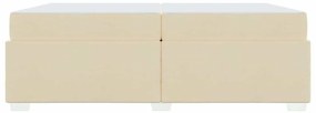 vidaXL Σκελετός Κρεβατιού Κρεμ 200 x 200 cm ύφασμα