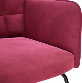vidaXL Πολυθρόνα Κουνιστή Μπορντό Βελούδινη
