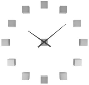 Karlsson Cubic ασημί ρολόι τοίχου 50εκ.KA5698SI πλαστικό