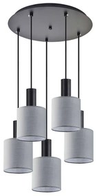 Φωτιστικό Οροφής Adept Tube 77-8517 40x40x300cm 5xE27 60W Black-Grey Homelighting