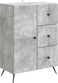 vidaXL Πλαϊνό γραφείο Γκρι Σκυροδέματος 66 x 34,5 x 90 εκ