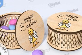 Σετ των 2 Intra απο ξύλο plywood 3mm-4mm πάχος - κουτί πασχαλινών λιχουδιών. Δώρο Πάσχα Δίασταση 15x15 cm INTRAFABR-115749922