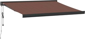vidaXL Τέντα Πτυσσόμενη Αυτόματη Καφέ 350x250 εκ.