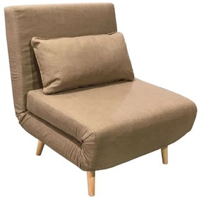 Πολυθρόνα-Κρεβάτι SARA Καφέ Ύφασμα 80x89x88cm