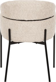 ΠΟΛΥΘΡΟΝΑ WOLF HM8583.02 ΕΚΡΟΥ ΥΦΑΣΜΑ ΜΠΟΥΚΛΕ ΜΕ ΜΕΤΑΛΛΙΚΑ ΠΟΔΙΑ 56x62x80Yεκ.