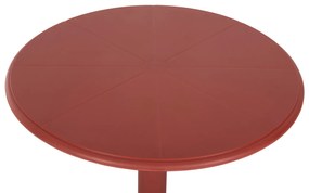 ΤΡΑΠΕΖΙ ΠΟΛΥΠΡΟΠΥΛΕΝΙΟΥ ΣΤΡΟΓΓΥΛΟ TERRIN HM6124.16 ΚΟΚΚΙΝΟ Φ61x77Υεκ. (1 Τεμμάχια)