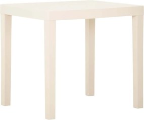vidaXL Τραπέζι Κήπου Λευκό 79 x 65 x 72 εκ. Πλαστικό
