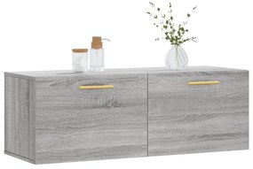 vidaXL Ντουλάπι Τοίχου Γκρι Sonoma 100x36,5x35 εκ. Επεξεργασμένο Ξύλο