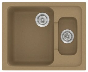 Sanitec Classic 330 Metallic Coffee Ένθετος Νεροχύτης 65 cm