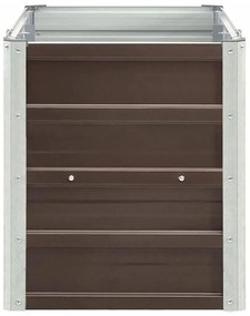 vidaXL Ζαρντινιέρα Υπερυψωμένη Καφέ 240x40x45 εκ. Γαλβανισμ. Χάλυβας