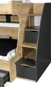 Stewehome Κουκέτα με σκάλα και συρτάρι