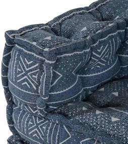 vidaXL Μοδάτος Καναπές Patchwork Εκτύπωση Ινδigo 70 x 70 x 56 εκ