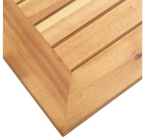 vidaXL Τραπεζάκι Κήπου 45x45x38 εκ. Μασίφ Ξύλο Ακακίας / Ανοξ. Ατσάλι