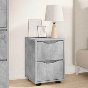 vidaXL Κομοδίνο Σκυρόδεμα Γκρι 30,5 x 30 x 43 εκ Επεξεργασμένο ξύλο