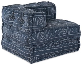 vidaXL Μοδι-γκα κουβερτούρα Indigo 70x70x54 Μάλλινο