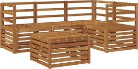 vidaXL Σειρά Καναπέ Εξωτερικού 5 pcs Φυσικό