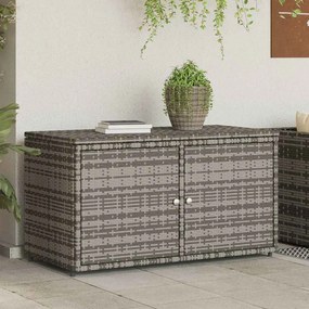 vidaXL Ντουλάπι Αποθήκευσης Κήπου Γκρι 110x55,5x60,5 εκ. Συνθ. Ρατάν