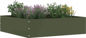 vidaXL Περίγραμμα γκαζόν Λαδί 50 x 50 x 13 εκ Ατσάλι