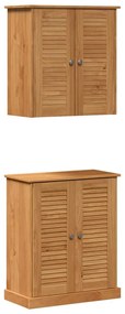vidaXL Σετ Επίπλων Μπάνιου με ράφι VIGO 2 pcs Καφέ 67.5 x 34 x 80 εκ.