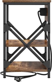vidaXL Κομοδίνο 2 τεμ. Καπνιστό Δρύς 41 x 31 x 51 εκ.