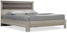 Κρεβάτι διπλό OLYMPUS pakoworld σε χρώμα castillo-toro 160x200εκ - 123-000008