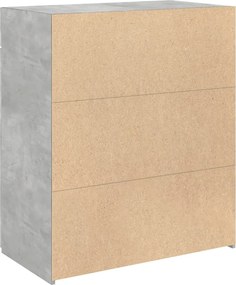 vidaXL Ντουλάπι Γκρι Σκυροδέματος 80x42,5x93 εκ. Επεξεργασμένο Ξύλο