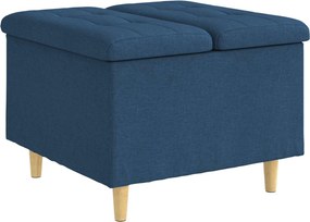 vidaXL Οθωμανό με Αποθηκευτικό Χώρο Μπλε 60 x 60 x 45 cm ύφασμα