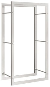 vidaXL Ραφιέρα Καυσόξυλων 50x28x94 εκ. από Ανοξείδωτο ατσάλι