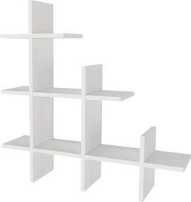 Ραφιέρα τοίχου Juke Megapap χρώμα λευκό 81,8x18x80εκ.