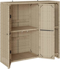 vidaXL Ντουλάπι αποθήκευσης με ράφι Μπεζ 100 x 36 x 102 εκ Ρατάν