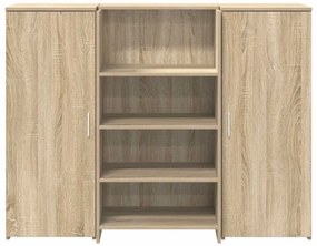 vidaXL Γραφείο υποδοχής Sonoma Δρυς 135x50x103,5εκ. Επεξεργασμένο Ξύλο