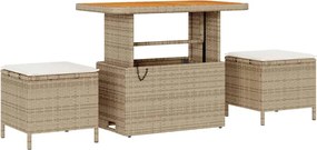 vidaXL Σετ Καναπέ Κήπου 13 pcs Μπεζ συνθετικό ρατάν