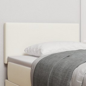 vidaXL LED Κεφαλάρι Απλό Σχέδιο Κρεμ 80 εκ. Ύφασμα Κόρντουρα