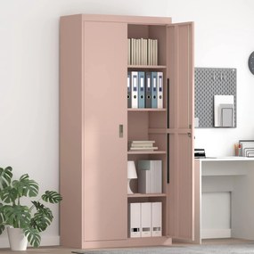 vidaXL Ντουλάπι αποθήκευσης Ροζ 90 x 40 x 200 εκ Ατσάλι