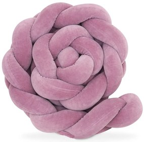 Πάντα πλεξούδα τριπλή χειροποίητη Velvet 200x18εκ Dusty Pink