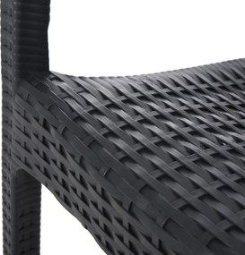 Πολυθρόνα βαρέους τύπου KING απο PP σε χρώμα μαύρο 57x55x87