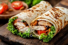 Intra Συλλεκτικό Ξύλινο Παζλ Plywood  4mm - Ψητό τυλιχτό κοτόπουλου με φρέσκα λαχανικά Σε Ξύλινο Κουτί - Διαστάσεις: 10x10 cm – 25 κομμάτια