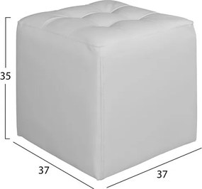 ΣΚΑΜΠΩ 37Χ37Χ35εκ ΜΕ PU ΛΕΥΚΟ PUNK HM264.02