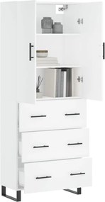 vidaXL Ντουλάπι Λευκό 69,5x34x180 εκ. από Επεξεργασμένο Ξύλο