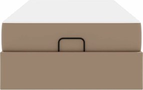 vidaXL Σκελετός κρεβατιού με στρώμα Άλλο 2 pcs Ώχρα PVC