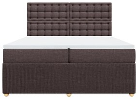 ΚΡΕΒΑΤΙ BOXSPRING ΜΕ ΣΤΡΩΜΑ ΣΚΟΥΡΟ ΚΑΦΕ 200X200 ΕΚ. ΥΦΑΣΜΑΤΙΝΟ 3294480