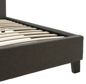 Κρεβάτι Mago pakoworld ύφασμα ανθρακί 150x200εκ