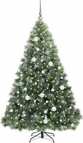 vidaXL Τεχνητό Χριστουγεννιάτικο Δέντρο Πράσινο 180 cm ΠΕ και PVC