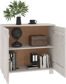 vidaXL Ντουλάπι HAMAR Λευκό 85 x 35 x 80 εκ. από Μασίφ Ξύλο Πεύκου
